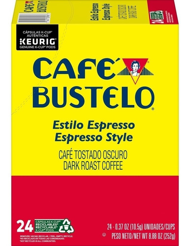 Café Bustelo K-cup Espresso Estilo 24pzas.