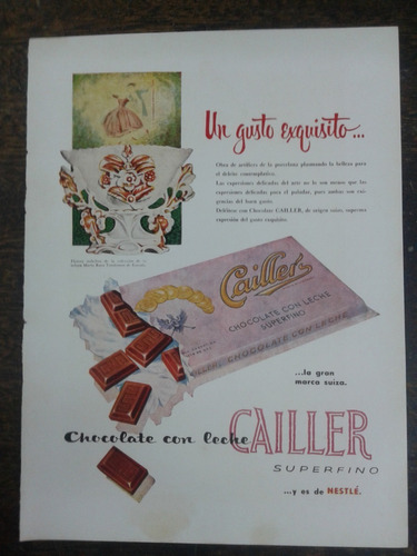 Imagen 1 de 3 de 2 Publicidades 1950 * Cailler / Silbert * Anverso Reverso +