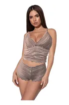 Comprar Conjunto Lencería Tanga Y Bralette Coordinado Sexy Encaje