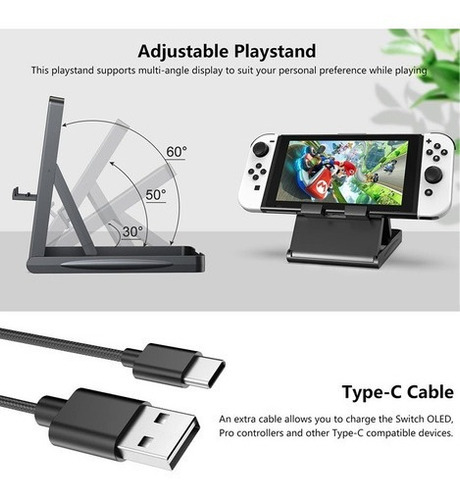 Imagen 4 de 7 de Kit De Accesorios Para Nintendo Switch Oled 17 En 1