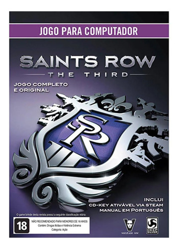 Jogo Saints Row The Third Para Pc Midia Fisica Deep Silver