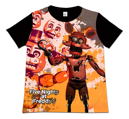 Franela Para Niño Foxy Five Nights At Freddy's Poliester