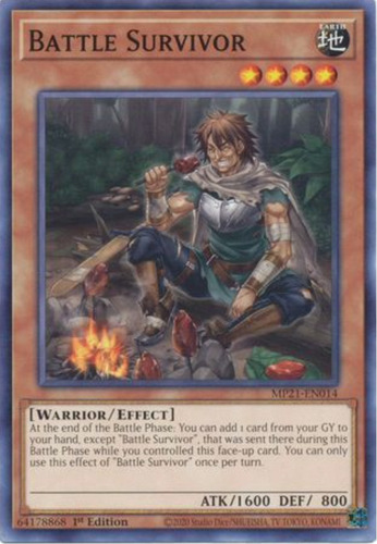 Tarjeta Yugioh! Superviviente De Batalla Mp21-sp014 Comun