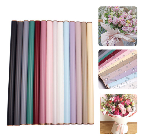 20 Hojas De Papel Para Envolver Flores Impermeables Hojas