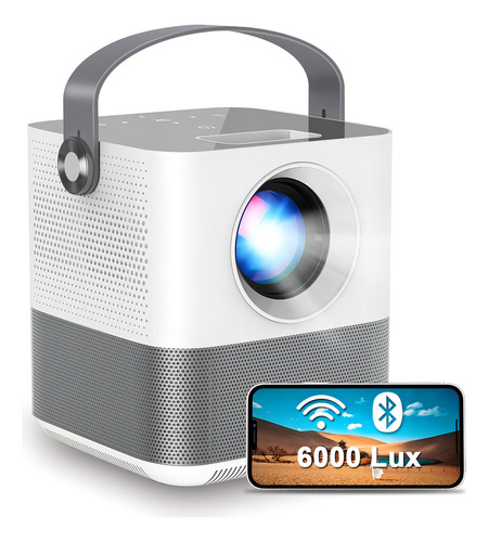 Projetor Wi-Fi Fangor, tela compatível de 200 polegadas