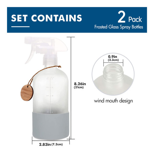 . Botellas De Aerosol Roetell De Vidrio Esmerilado De 500
