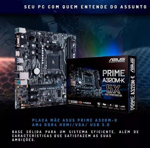 Pc Gamer Ryzen 3 2200g Ssd 240, 8gb Ram Gpu Radeon Vega 8