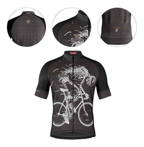 Camisa Sport Pepper Masculina Skull Biker Ciclismo