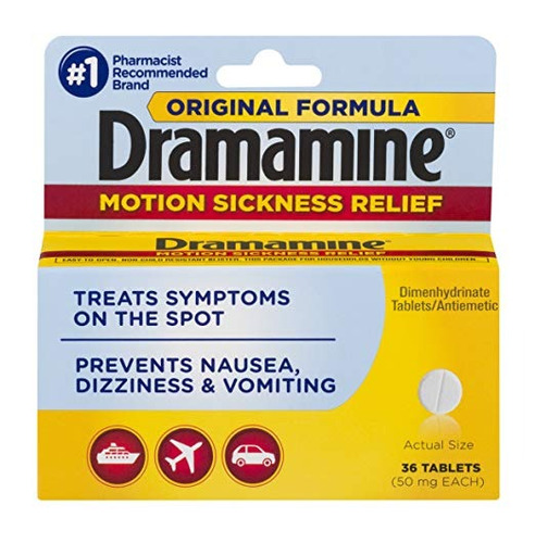 Dramamine Relief Enfermedad De Movimiento Fórmula Original, 