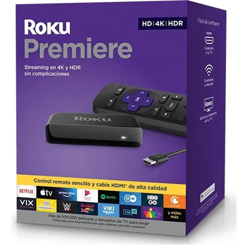 Roku Premiere 4k Streaming Tv Hdr Con Control Remoto 3920