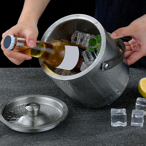 Cubo De Hielo Aislado Para Servir, Cubo De Champán Con 2.0l