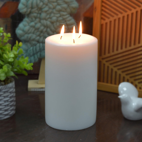 Vela De Pilar Blanco De 8 Pulgadas