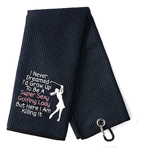 Super Sexy Goifing Lady Funny Golf Towel, Embroidered G...