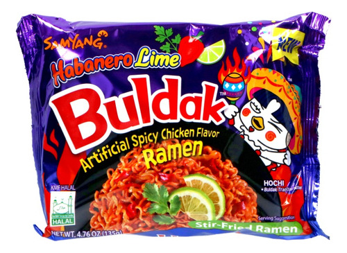 Ramen Coreano Samyang Hot Chicken Habanero Limon Paq 4 Pzas