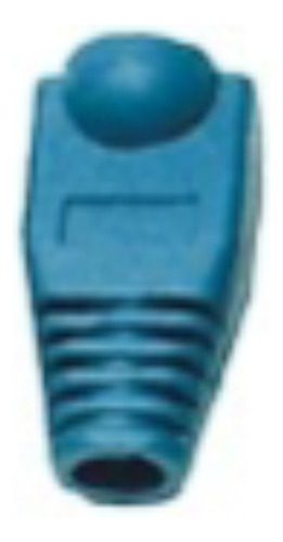 Bota Plástica Para Protección De Plug Rj45, Color Azul
