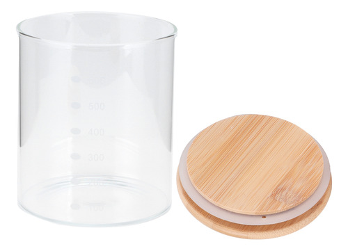 Tarro De Almacenamiento Para Alimentos, Tapa De BambĂș, Vidri