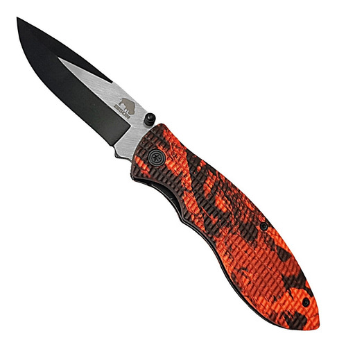 Imagen 3 de 10 de Navaja Cuchillo Supervivencia Rescate Camo Fluo Bison