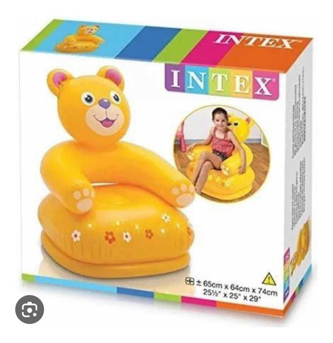 Sillón Infantil Tigre Silla Inflable Intex 68556 Para Niños Color Naranja