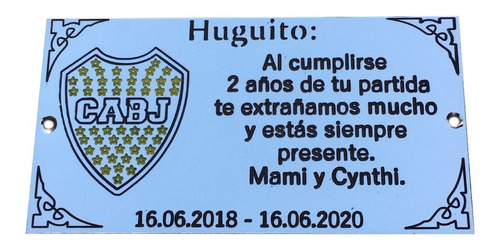 Imagen 4 de 10 de Placa Recordatoria Para Cementerio, 20x15cm Personalizada.