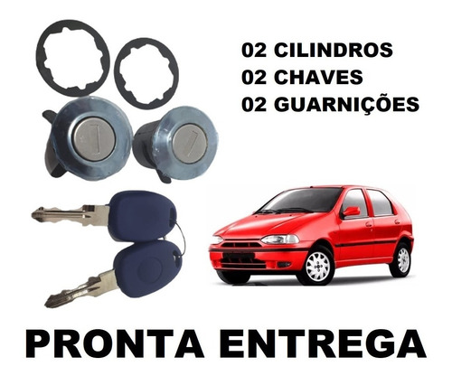 Cilindro Miolo Porta Com Chave Palio 1996 A 2002 2003 Par
