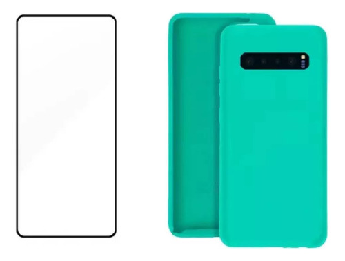 Carcasa Terciopelo + Lamina Completa Para Samsung  S10 Plus