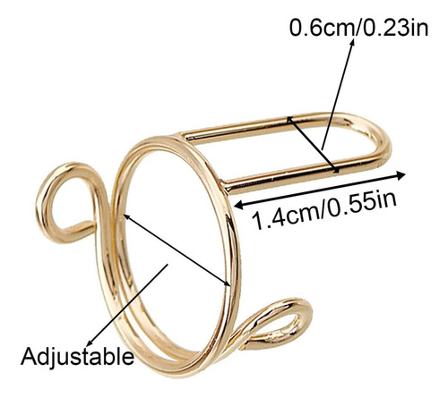 Anillo De Uñas Desmontable, Anillo Arte Uñas Ajustable Damas