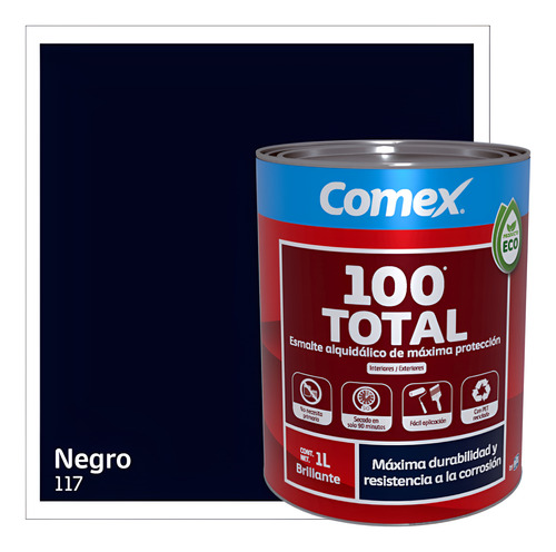 Esmalte Comex 100 Total Anticorrosivo 1l Varios Colores