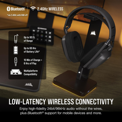 Fone De Ouvido Para Jogos Corsair Hs80 Max Wireless Com Blue