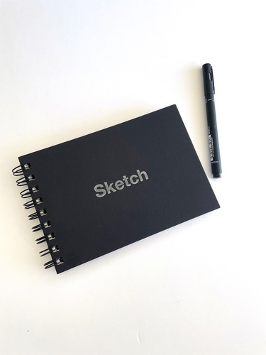 Cuaderno - Sketchbook Negro Chico - Mil Letterpress