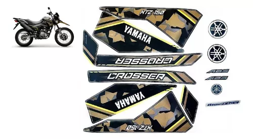 Kit Adesivos Faixa Moto Yamaha Xtz Crosser 150 2022 Emblema