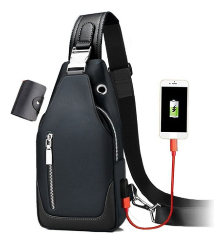 Mariconera Pechera De Calidad Con Usb , Mochila Cruzada T- P