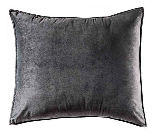 Funda De Almohada Europea Velvet Gris Vianney