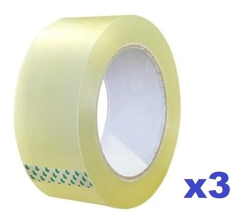 Cinta Embalaje Transparente Ancha 48 Mm X 50 Mts Pack 3 Ud