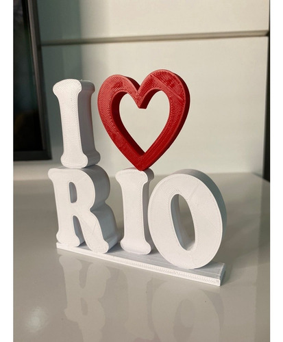Imagem 2 de 5 de Palavra Decorativa I Love Rio - Decoração Sala Eu Amo Rio