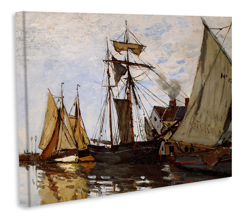 Cuadro Decorativo Canvas 60*80cm Arte Monet Oleo Botes