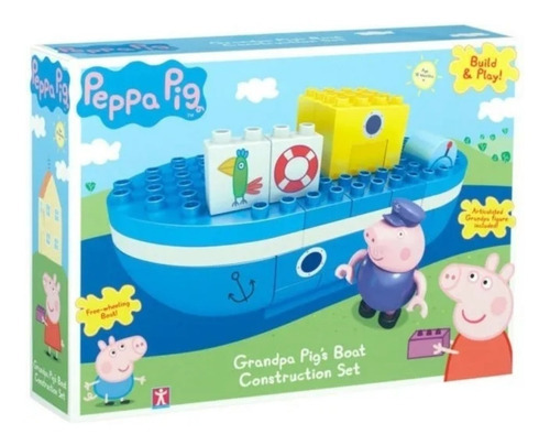 Peppa Pig 06034 Bloques Construccion Bote Abuelo - Cantidad De Piezas 34