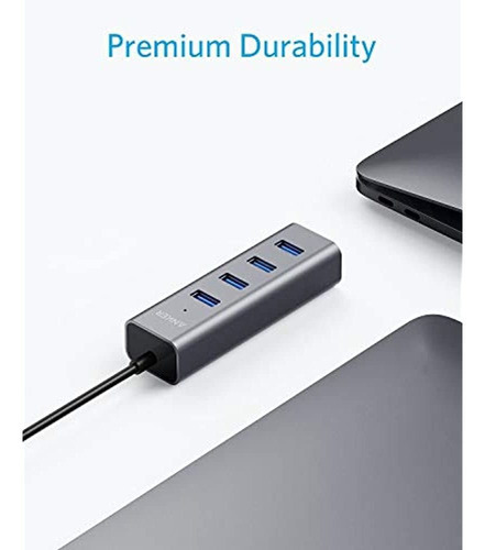Anker Usb C Hub, Adaptador Usb C De Aluminio Con 4 Puertos U