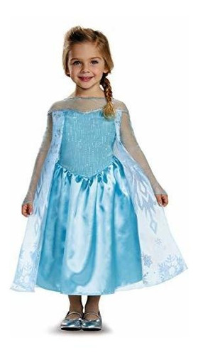Disfraz Talla Medium (3t-4t) Para Niña Elsa De Disney