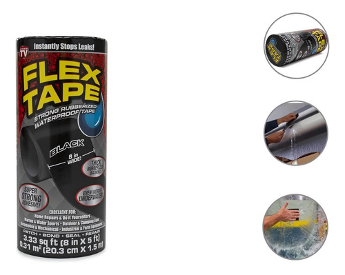 Flex Tape Cinta Impermeable Pega Todo Multiuso Fusión Full