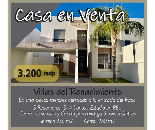 Casa En Venta En Villas Del Renacimiento