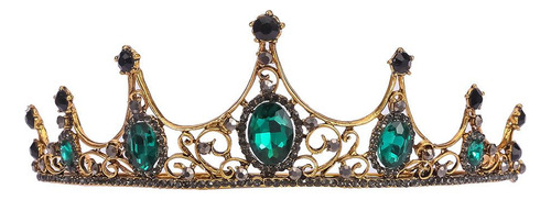 Tiara De Novia Begetto Headwear, Corona De Pelo, Color Verde