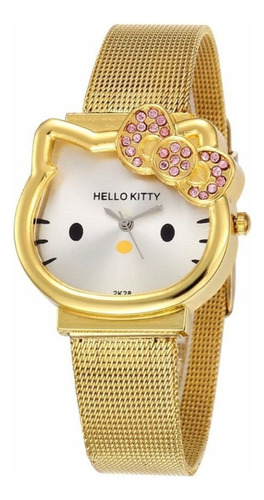 Reloj Hellow Kitty De Metal Vintage Correa Metal Reloj Kawai