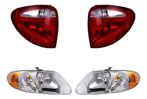 Set Calaveras + Faros Depo Dodge Caravan 2004-2008