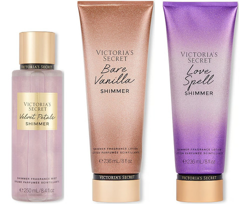 Pack X2 Victoria's Secret Shimmer: Mists Y Cremas Con Brillo