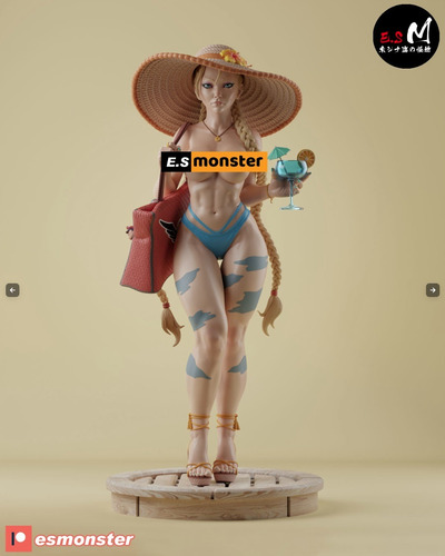 Cammy Na Praia - Em Resina Pintada No Aerógrafo.