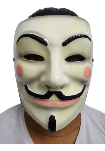 Máscara Anonymous V De Venganza Fibra De Vidrio Color Diseño unico CASA DE PAPEL