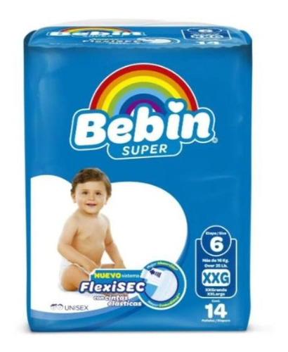 Bebin Super Flexisec | Pañal Bebé - Xxg Etapa 6 - 84 Piezas