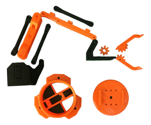 Kit De Brazo Robotico Servo Engrane Metálico Arduino