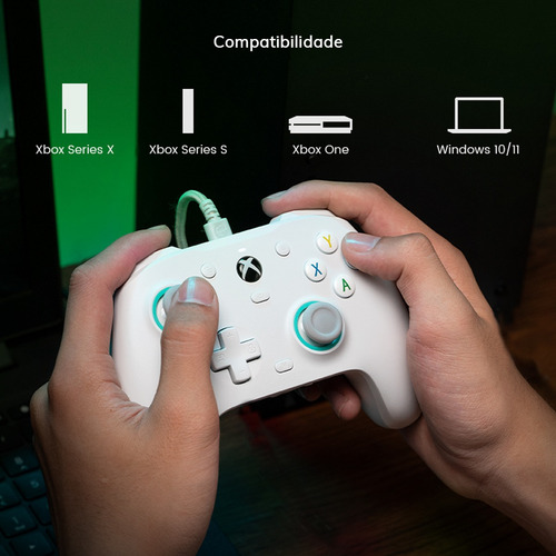 Controle Com Fio Gamesir G7 Se Xbox One X/s Com Hall Effect Cor Branco