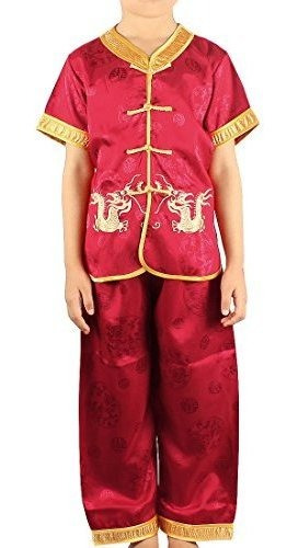 Andux Dragon Kungfu Outfit Embroidery Dragon Suit Yx5rb